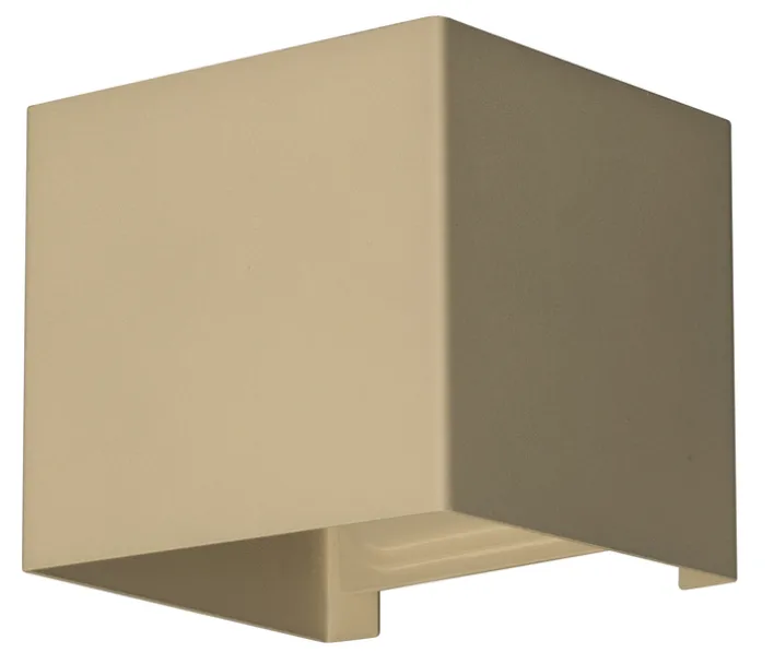 FISCHER & HONSEL LED Wandleuchte WALL, Metall, 10 x 11 x 10 cm, Beige