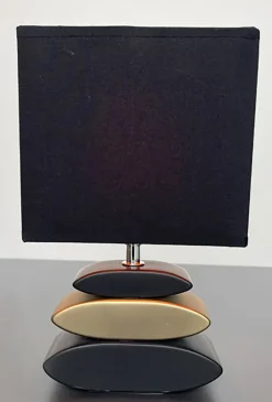 FISCHER & HONSEL Retrofit Tischlampe LINER schwarz/ goldfarbig