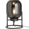 FISCHER & HONSEL RETROFIT Tischlampe REGI schwarz/Rauchglas