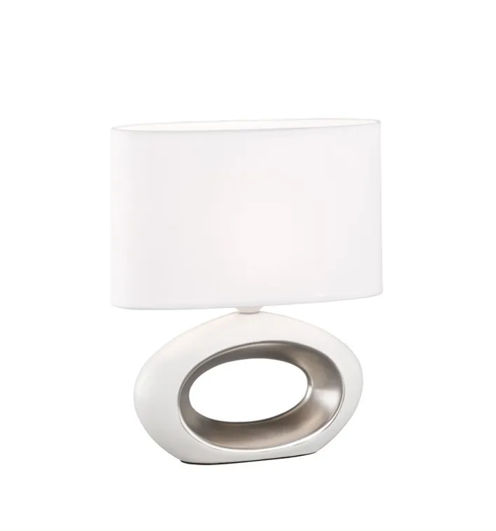 FISCHER & HONSEL Retrofit Tischlampe COBA 27 cm chromfarbig