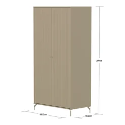 FLEXA Kinder-Drehtürenschrank SAGA braun