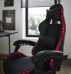 Gaming-Stuhl LED-NEW schwarz