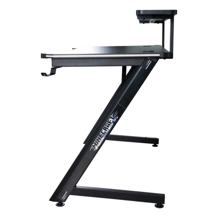 Gaming-Tisch MINECRAFT 120 cm schwarz/ grau