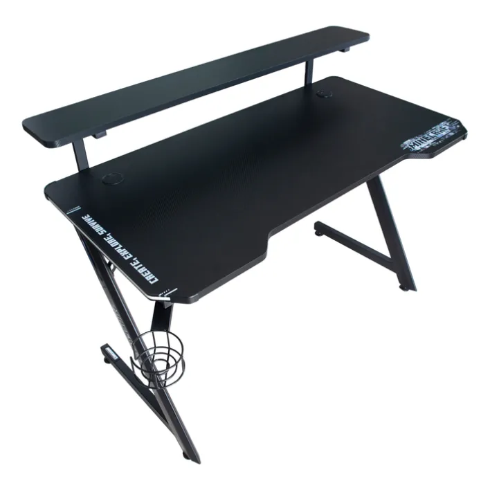 Gaming-Tisch MINECRAFT 120 cm schwarz/ grau