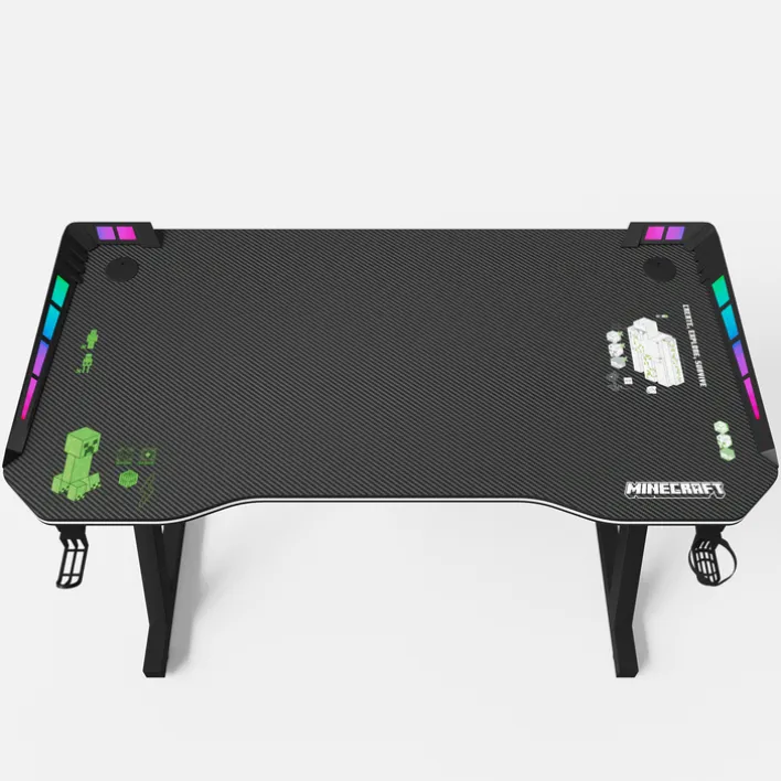 Gaming-Tisch MINECRAFT schwarz/ grau