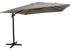 Garden FLAIR Ampelschirm NORMAN 2-teilig 300 x 300 cm hellgrau