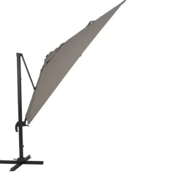 Garden FLAIR Ampelschirm NORMAN 2-teilig 300 x 300 cm hellgrau