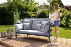 Garden FLAIR Daybed Sonneninsel DALLAS 4-tlg anthrazit /grau