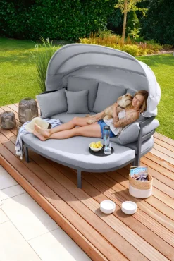 Garden FLAIR Daybed Sonneninsel DALLAS 4-tlg anthrazit /grau