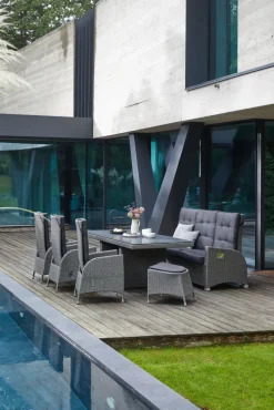 Garden FLAIR Fußhocker Outdoor LIANA graumix