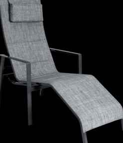 Garden FLAIR Garten Liegestuhl RIBA anthrazit /dunkelgrau