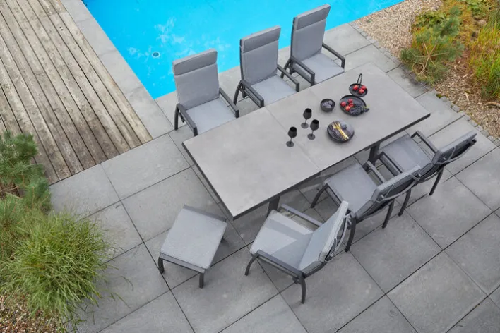 Garden FLAIR Garten Positionsstuhl LENNOX 2er Set grau