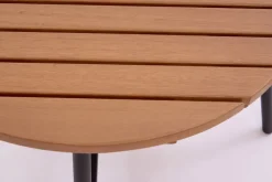 Garden FLAIR Garten-Beistelltisch SUSI 56 cm grau /Teakholz