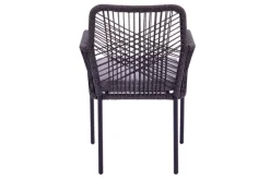 Garden FLAIR Gartenstuhl OLAF I schwarz /Rope anthrazit