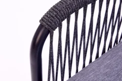 Garden FLAIR Gartenstuhl OLAF I schwarz /Rope anthrazit