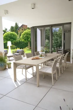 Garden FLAIR Gartentisch ROEN 257-295 x 100 cm taupe