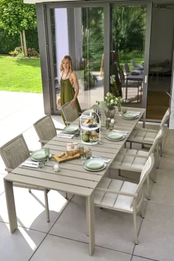 Garden FLAIR Gartentisch ROEN 257-295 x 100 cm taupe