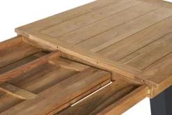 Garden FLAIR Gartentisch OLI 220-300 x 100 cm sandschwarz /Teak