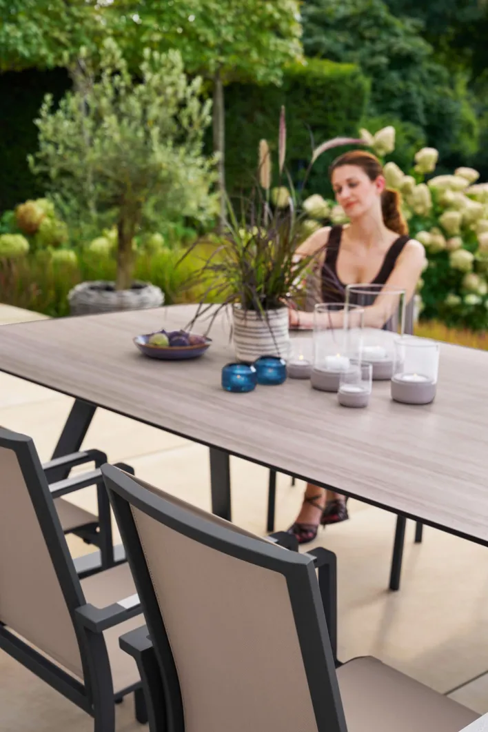 Garden FLAIR Gartentisch RUAN 240 x 120 cm anthrazit /grau