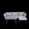 Garden FLAIR Living Gartenlounge LIBRA 3-teilig anthrazit /hellgrau