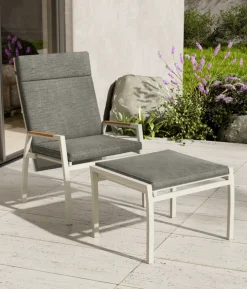Garden FLAIR Positionsstuhl Garten LANA 2er Set taupe /grau