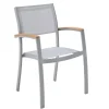 Garden FLAIR Stapelstuhl Garten SALZBURG 88 cm Alu /hellgrau