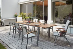 Garden FLAIR Stapelstuhl Garten SALZBURG 88 cm Alu /hellgrau