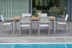 Garden FLAIR Stapelstuhl Garten SALZBURG 88 cm Alu /hellgrau