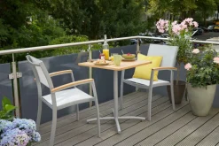 Garden FLAIR Stapelstuhl Garten SALZBURG 88 cm Alu /hellgrau