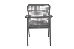 Garden FLAIR Stapelstuhl Garten REPTON ROPE 2er Set anthrazit /hellgrau