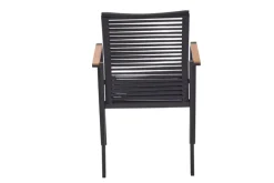 Garden FLAIR Stapelstuhl Garten LEIF schwarz /Rope