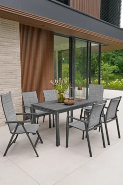 Garden FLAIR Stapelstuhl Garten RON XXL anthrazit /mixgrau