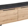 Garderobenbank SEDEO 120 x 50 cm Artisan Eiche-Dekor / Graphit