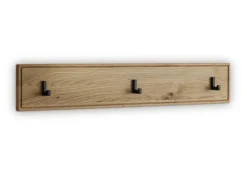 Garderobenleiste 80 x 14 cm Eiche massiv
