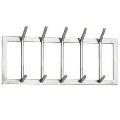 Garderobenleiste 65 x 30 cm Silberfarbig