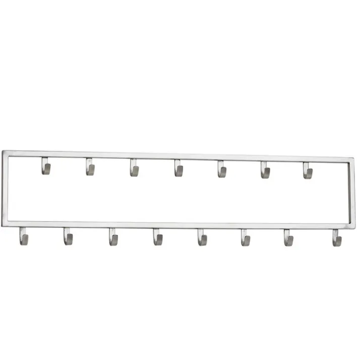 Garderobenleiste 80 x 20 cm Silberfarbig