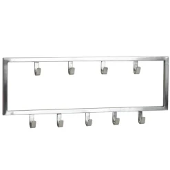 Garderobenleiste 50 x 20 cm silberfarbig