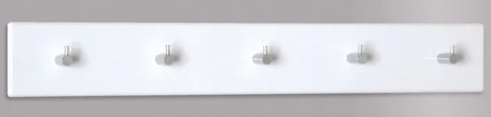 Garderobenleiste EDDY Hochglanz 57 x 8 x 5 cm Holz weiß