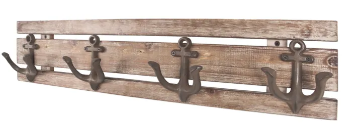 Garderobenleiste SAILOR 4 66 x 14 x 7 cm Massiv braun