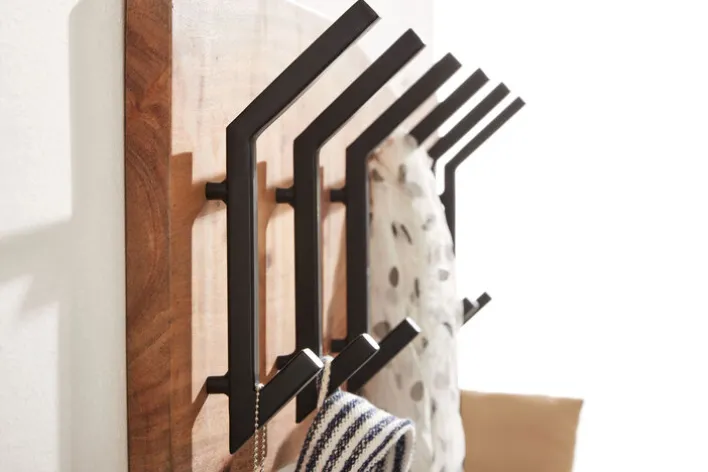 Garderobenpaneel 100 x 29 cm Akazienholz massiv