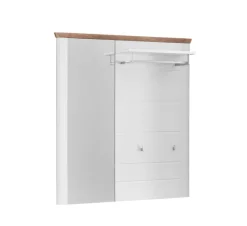 Garderobenpaneel RECESS weiß/braun 125 x 134 cm