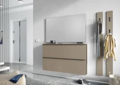 Garderobenpaneel SOLINO 15 x 170 cm Steingrau /Schwarz