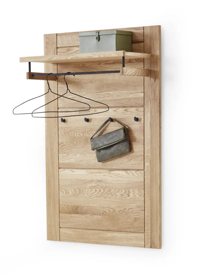 Garderobenpaneel JURIA 80 x 120 cm Eiche massiv