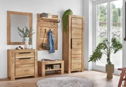 Garderobenpaneel JURIA 80 x 120 cm Eiche massiv