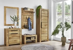 Garderobenpaneel JURIA 80 x 120 cm Eiche massiv