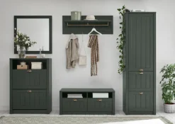 Garderobenschrank ASCOT 60 x 204 cm grün/goldfarbig