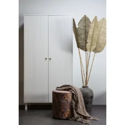 Garderobenschrank MADU 100 x 195 cm cloud grey/goldfarbig