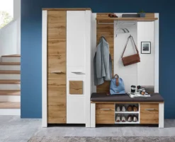 Garderobenschrank MATERIO 80 x 198 cm braun/weiß