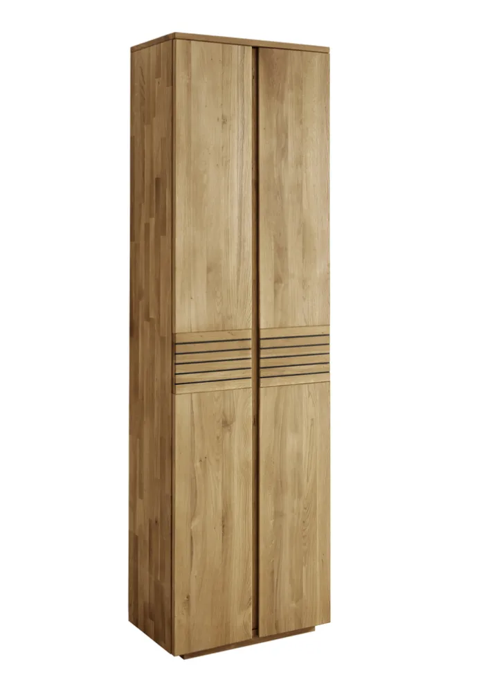 Garderobenschrank SORRENT 60 x 200 cm astige Eiche massiv, naturbelassen geölt
