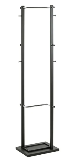 Garderobenständer 40 x 175 cm chrom/schwarz